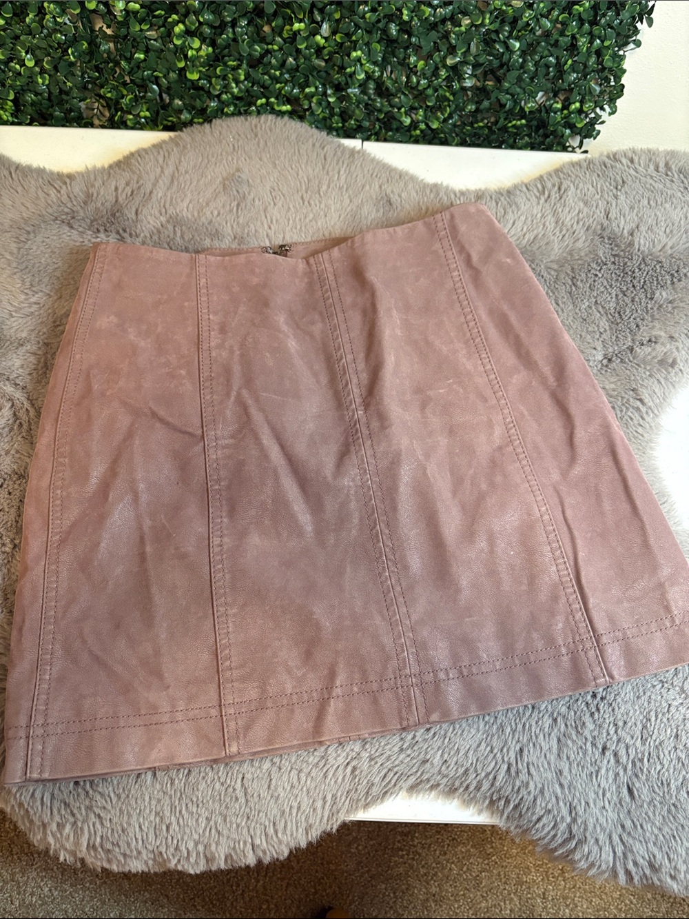 Free People Brown Suede Mini Skirt Size 2